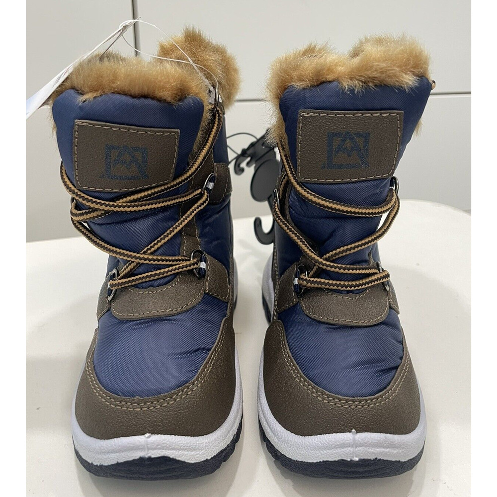 Little Kids Avalanche Snow Boots Size 7 - Brown/Navy - New with Tags AV87626N